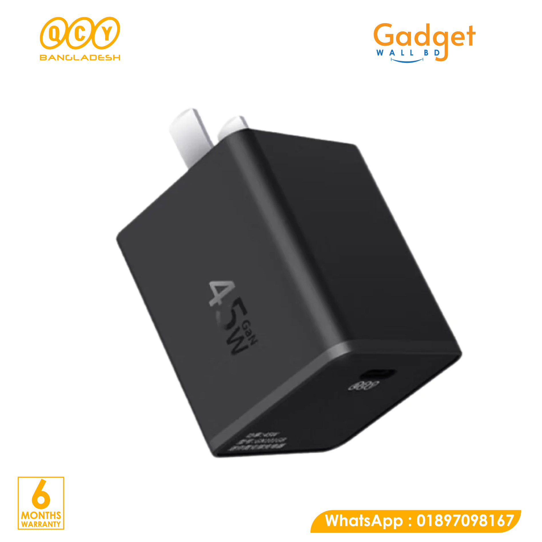 QCY Latest 45W Mini GaN Fast Charger