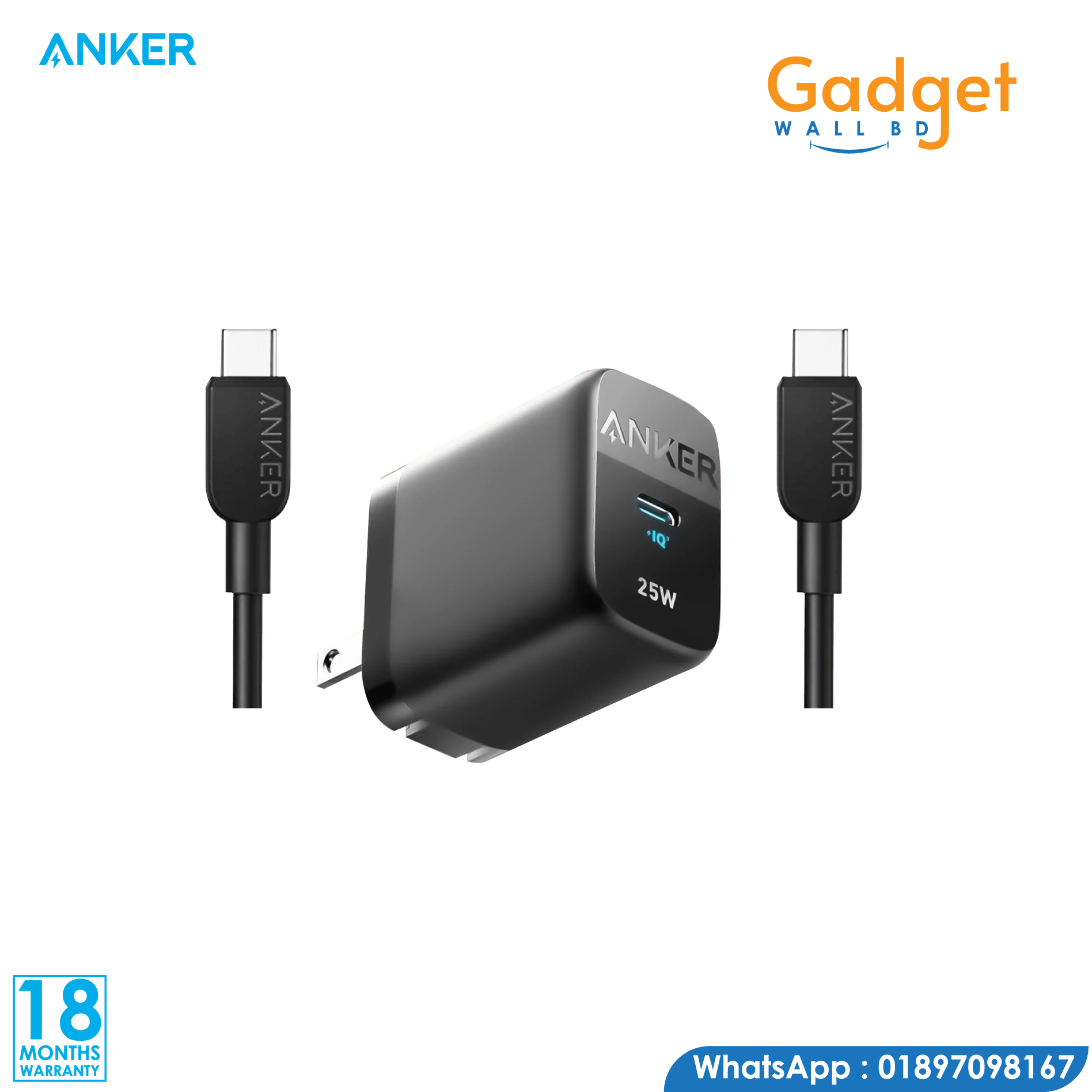 Anker 25w Ace Charger Combo For Samsung PPS Support