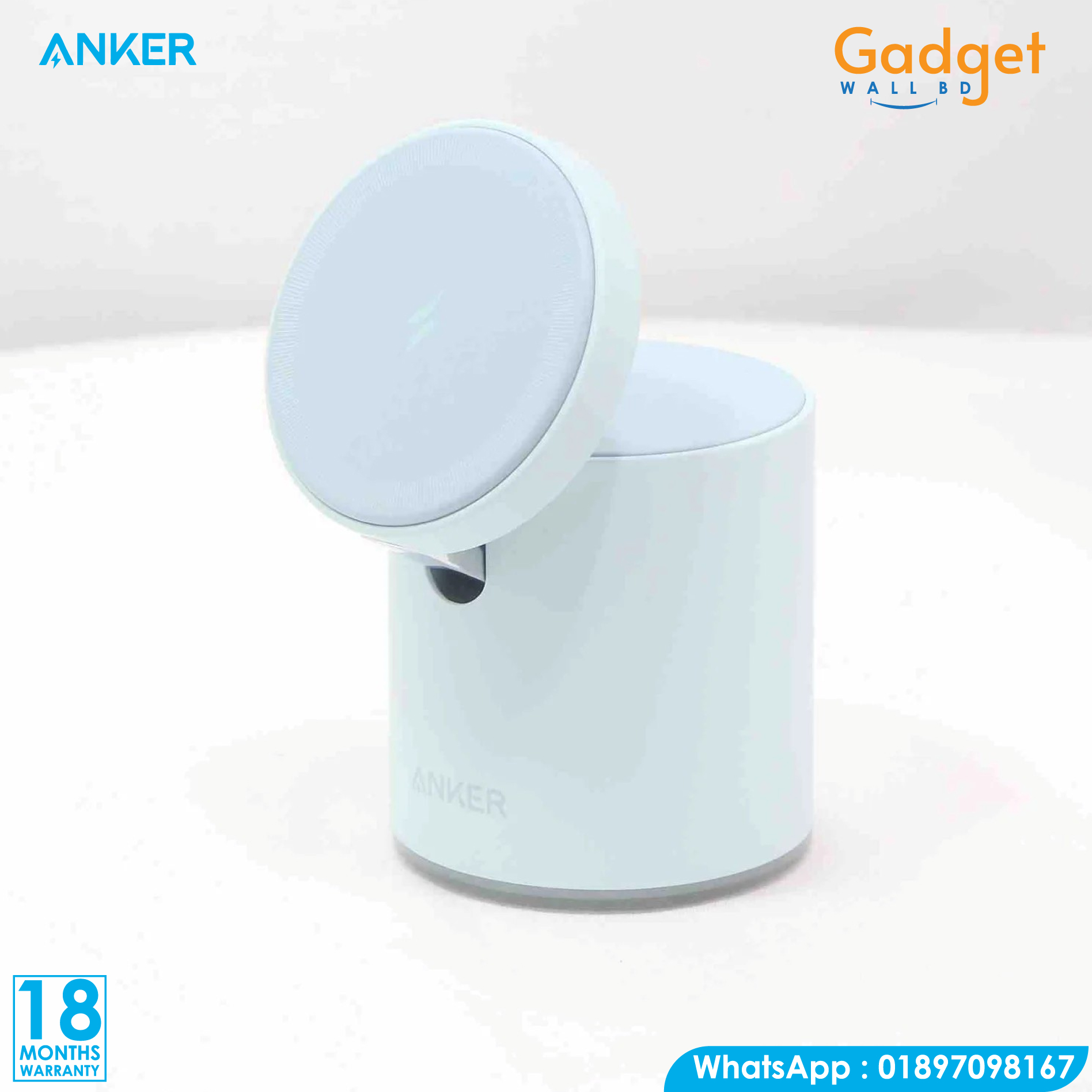 Anker 623 Magnetic Wireless Charger (MagGo) – Blue